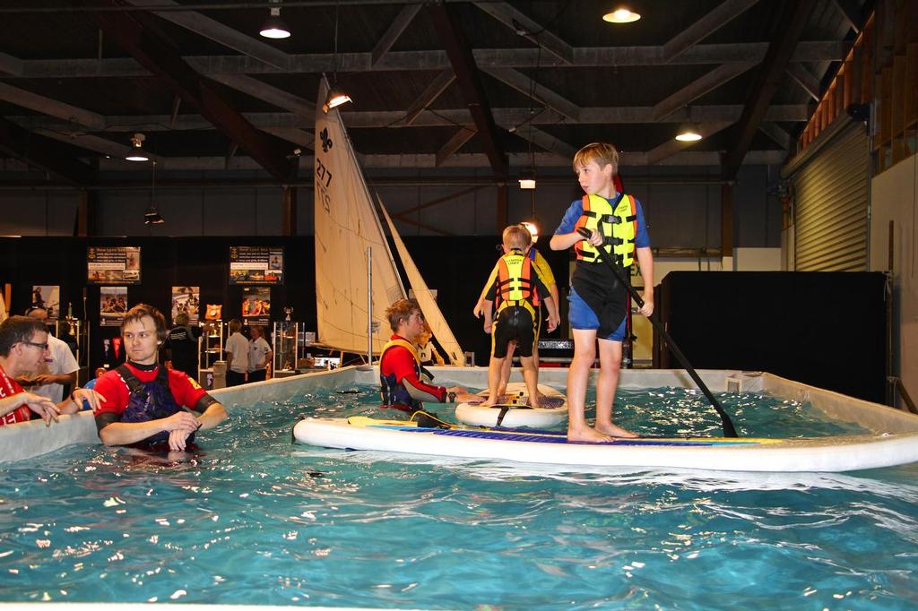 Stand up paddling - Have-a-Go Hall - Hutchwilco NZ Boat Show 2014 - Day 2 © Richard Gladwell www.photosport.co.nz